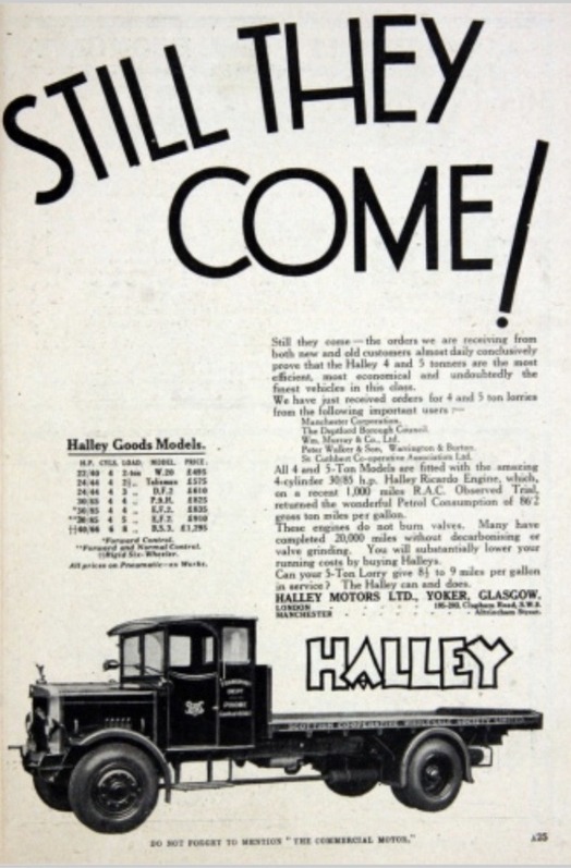 Historic Halley Still They Come advertisement