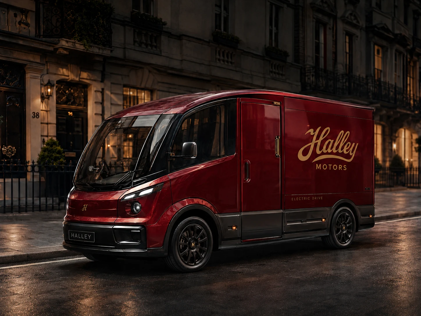 Crimson Halley battery-powered urban end-of-route delivery vehicle